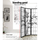 darrahopens Furniture > Living Room Artiss Room Divider Screen Privacy Dividers Pine Wood Stand Black White 4 Panel