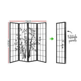 darrahopens Furniture > Living Room Artiss Room Divider Screen Privacy Dividers Pine Wood Stand Black White 4 Panel