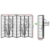 darrahopens Furniture > Living Room Artiss Room Divider Screen Privacy Dividers Pine Wood Stand Black White 8 Panel