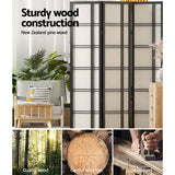 Darrahopens Furniture > Living Room Artiss Room Divider Screen Privacy Wood Dividers Stand 3 Panel Nova Black