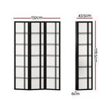 Darrahopens Furniture > Living Room Artiss Room Divider Screen Privacy Wood Dividers Stand 3 Panel Nova Black