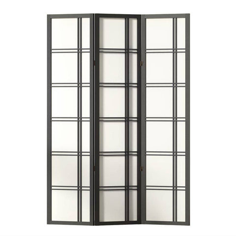 Darrahopens Furniture > Living Room Artiss Room Divider Screen Privacy Wood Dividers Stand 3 Panel Nova Black