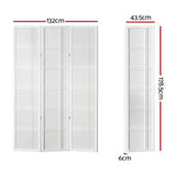 Darrahopens Furniture > Living Room Artiss Room Divider Screen Privacy Wood Dividers Stand 3 Panel Nova White