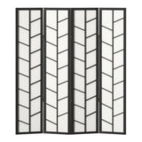 Darrahopens Furniture > Living Room Artiss Room Divider Screen Privacy Wood Dividers Stand 4 Panel Archer Black