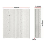 Darrahopens Furniture > Living Room Artiss Room Divider Screen Privacy Wood Dividers Stand 4 Panel Archer White