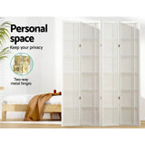 Darrahopens Furniture > Living Room Artiss Room Divider Screen Privacy Wood Dividers Stand 4 Panel Nova White