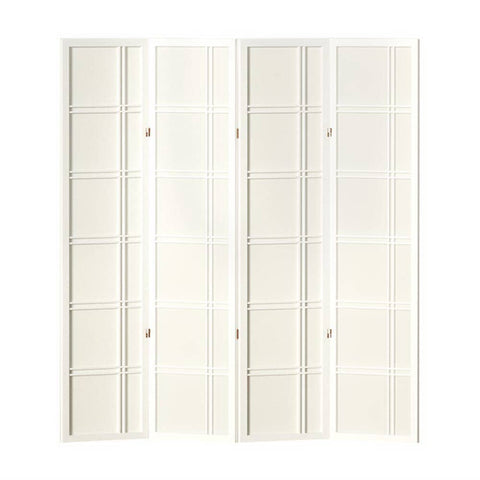 Darrahopens Furniture > Living Room Artiss Room Divider Screen Privacy Wood Dividers Stand 4 Panel Nova White