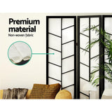 Darrahopens Furniture > Living Room Artiss Room Divider Screen Privacy Wood Dividers Stand 6 Panel Archer Black