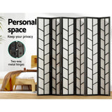 Darrahopens Furniture > Living Room Artiss Room Divider Screen Privacy Wood Dividers Stand 6 Panel Archer Black