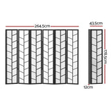 Darrahopens Furniture > Living Room Artiss Room Divider Screen Privacy Wood Dividers Stand 6 Panel Archer Black