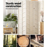 Darrahopens Furniture > Living Room Artiss Room Divider Screen Privacy Wood Dividers Stand 6 Panel Archer White