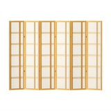 Darrahopens Furniture > Living Room Artiss Room Divider Screen Privacy Wood Dividers Stand 6 Panel Nova Natural