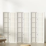 Darrahopens Furniture > Living Room Artiss Room Divider Screen Privacy Wood Dividers Stand 6 Panel Nova White