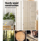 Darrahopens Furniture > Living Room Artiss Room Divider Screen Privacy Wood Dividers Stand 6 Panel Nova White