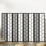 Darrahopens Furniture > Living Room Artiss Room Divider Screen Privacy Wood Dividers Stand 8 Panel Archer Black