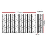 Darrahopens Furniture > Living Room Artiss Room Divider Screen Privacy Wood Dividers Stand 8 Panel Archer Black