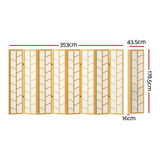 Darrahopens Furniture > Living Room Artiss Room Divider Screen Privacy Wood Dividers Stand 8 Panel Archer Natural