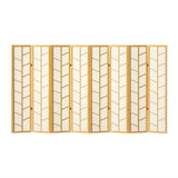 Darrahopens Furniture > Living Room Artiss Room Divider Screen Privacy Wood Dividers Stand 8 Panel Archer Natural