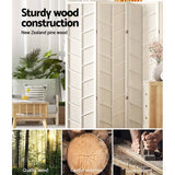 Darrahopens Furniture > Living Room Artiss Room Divider Screen Privacy Wood Dividers Stand 8 Panel Archer White