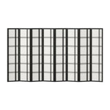 Darrahopens Furniture > Living Room Artiss Room Divider Screen Privacy Wood Dividers Stand 8 Panel Nova Black