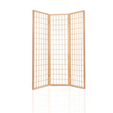 darrahopens Furniture > Living Room Artiss Room Divider Screen Wood Timber Dividers Fold Stand Wide Beige 3 Panel