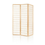 darrahopens Furniture > Living Room Artiss Room Divider Screen Wood Timber Dividers Fold Stand Wide Beige 3 Panel
