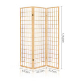 darrahopens Furniture > Living Room Artiss Room Divider Screen Wood Timber Dividers Fold Stand Wide Beige 3 Panel