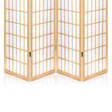 darrahopens Furniture > Living Room Artiss Room Divider Screen Wood Timber Dividers Fold Stand Wide Beige 4 Panel