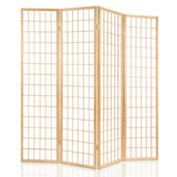 darrahopens Furniture > Living Room Artiss Room Divider Screen Wood Timber Dividers Fold Stand Wide Beige 4 Panel