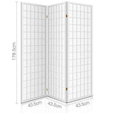 darrahopens Furniture > Living Room Artiss Room Divider Screen Wood Timber Dividers Fold Stand Wide White 3 Panel