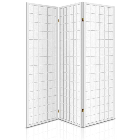 darrahopens Furniture > Living Room Artiss Room Divider Screen Wood Timber Dividers Fold Stand Wide White 3 Panel