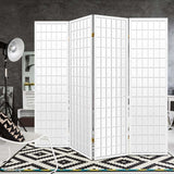 darrahopens Furniture > Living Room Artiss Room Divider Screen Wood Timber Dividers Fold Stand Wide White 4 Panel