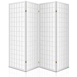 darrahopens Furniture > Living Room Artiss Room Divider Screen Wood Timber Dividers Fold Stand Wide White 4 Panel