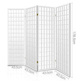 darrahopens Furniture > Living Room Artiss Room Divider Screen Wood Timber Dividers Fold Stand Wide White 4 Panel