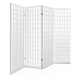 darrahopens Furniture > Living Room Artiss Room Divider Screen Wood Timber Dividers Fold Stand Wide White 4 Panel