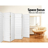 darrahopens Furniture > Living Room Artiss Room Divider Screen Wood Timber Dividers Fold Stand Wide White 8 Panel