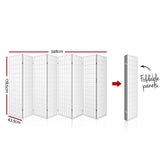 darrahopens Furniture > Living Room Artiss Room Divider Screen Wood Timber Dividers Fold Stand Wide White 8 Panel