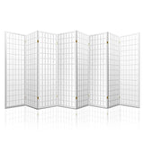 darrahopens Furniture > Living Room Artiss Room Divider Screen Wood Timber Dividers Fold Stand Wide White 8 Panel
