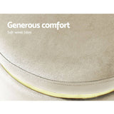 darrahopens Furniture > Living Room Artiss Round Velvet Foot Stool Ottoman Foot Rest Pouffe Padded Seat Footstool