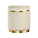 darrahopens Furniture > Living Room Artiss Round Velvet Foot Stool Ottoman Foot Rest Pouffe Padded Seat Footstool