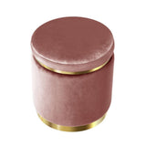 darrahopens Furniture > Living Room Artiss Round Velvet Foot Stool Ottoman Foot Rest Pouffe Padded Seat Pouf Pink