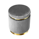 darrahopens Furniture > Living Room Artiss Round Velvet Ottoman Foot Stool Foot Rest Pouffe Padded Seat Footstool