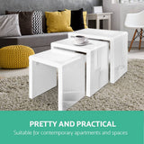 darrahopens Furniture > Living Room Artiss Set of 3 Nesting Tables