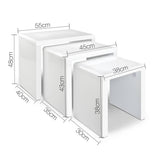 darrahopens Furniture > Living Room Artiss Set of 3 Nesting Tables