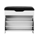 darrahopens Furniture > Living Room Artiss Shoe Cabinet Bench Shoes Organiser Storage Rack Cupboard White 15 Pairs