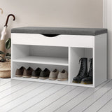 darrahopens Furniture > Living Room Artiss Shoe Cabinet Bench Shoes Organiser Storage Rack Shelf White Cupboard Box