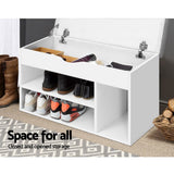 darrahopens Furniture > Living Room Artiss Shoe Cabinet Bench Shoes Organiser Storage Rack Shelf White Cupboard Box