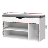 darrahopens Furniture > Living Room Artiss Shoe Cabinet Bench Shoes Organiser Storage Rack Shelf White Cupboard Box