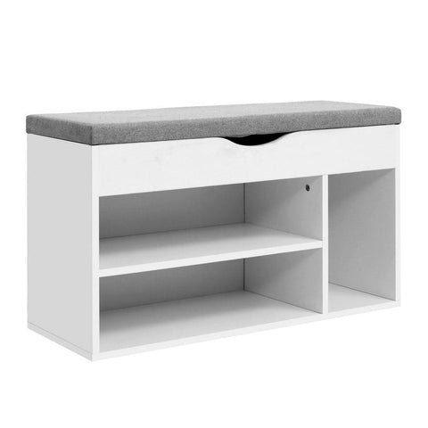 darrahopens Furniture > Living Room Artiss Shoe Cabinet Bench Shoes Organiser Storage Rack Shelf White Cupboard Box