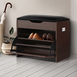 darrahopens Furniture > Living Room Artiss Shoe Cabinet Bench Shoes Organiser Storage Rack Wooden Cupboard 15 Pairs